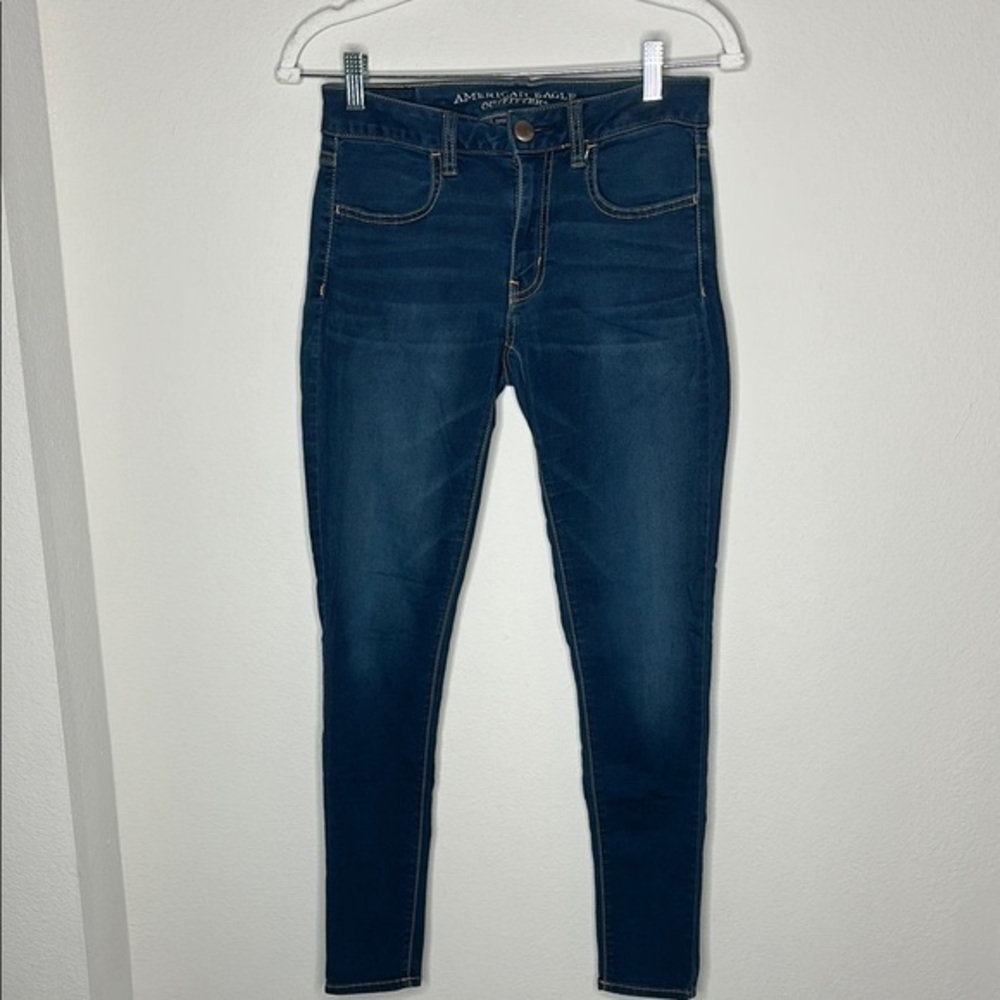American Eagle Outfitters Blue Skinny Jeans Tapered Fit